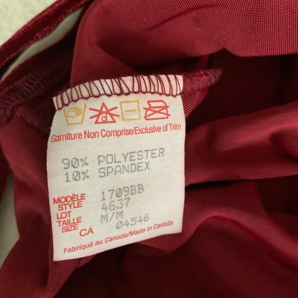 Vintage 90s Red Velvet Maxi Slip Dress Square Neck Glitter Side Slit Long Gown - Picture 12 of 16